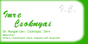 imre csoknyai business card